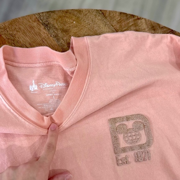 Walt Disney World Parks Large Peach/Pink Spirit Jersey - Picture 3 of 5